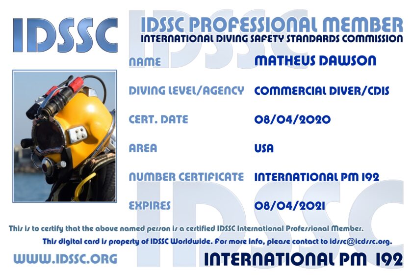 to IDSSC IDSSC International Diving Safety Standards Commission